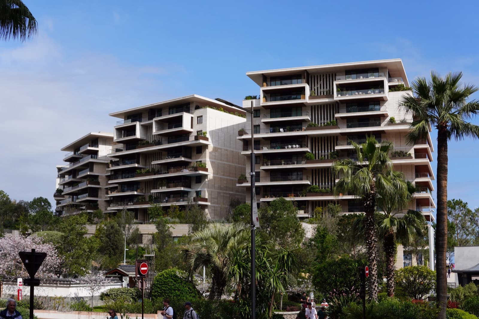 Les Jardins d'Eau apartment building at Le Portier / Mareterra, Monaco — designed by Valode & Pistre