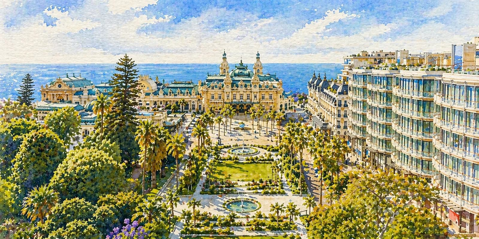 Monaco aerial view