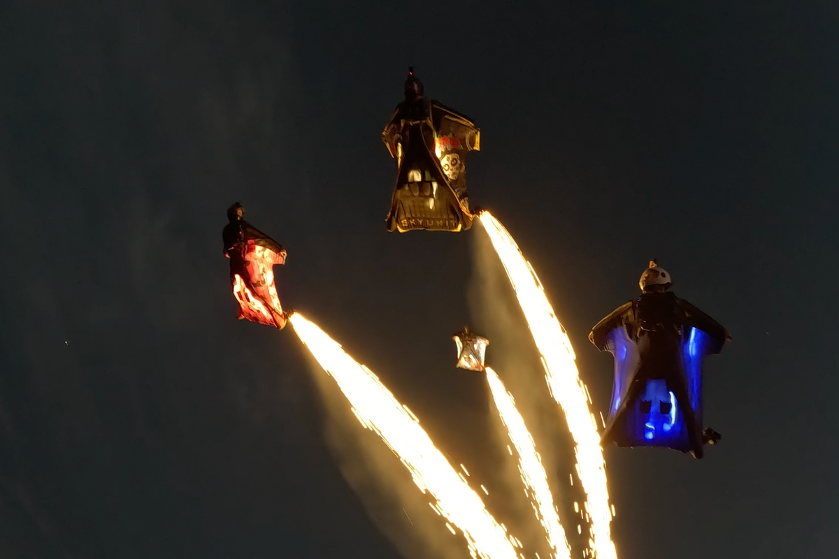 Wingsuit pilot reveals secrets behind spectacular Monaco flight that lit up the Riviera sky